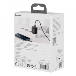 Зарядно за стена BASEUS 20W 3A USB Type A / USB Type C PD QC3.0 (CCXJ-B01) черно - Img 10