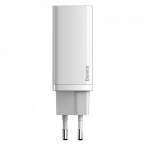 Зарядно за стена BASEUS GaN2 Lite 65W USB Type A / USB Type C PD QC3.0 (CCGAN2L-B02) бяло - Img 2