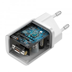 Зарядно за стена BASEUS Super Si 1C 25W USB Type C PD QC (CCSP020102) бяло - Img 3