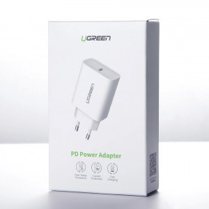 Зарядно за стена UGREEN 20W 3A USB Type C PD3.0 QC4.0+ (60450) бяло - Img 5