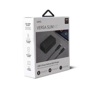 Зарядно за стена UNIQ Versa Slim 18W USB Type C PD + кабел USB Type C към USB Type C (LITHOS Collective) черно - Img 10