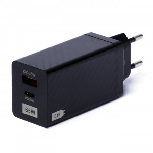 Зарядно за стена WOZINSKY GaN 65W USB Type A / USB Type C PD QC3.0 (WWCG01) черно - Img 9