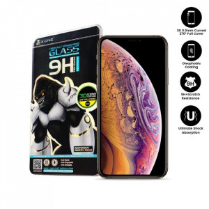 ЗD закален стъклен протектор 9H с пълно покритие LCD X-ONE - iPhone 6 / 6s / 7 / 8 / SE (2nd gen) / SE (3rd gen) с бяла рамка - Img 8