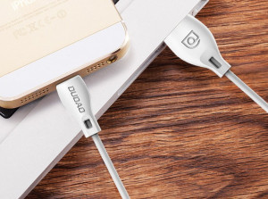 Кабел за зареждане и данни с оплетка DUDAO USB Type A към USB Type C 2.1A 2m (L4T) бял - Img 12
