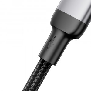 Кабел за зареждане и данни с оплетка JOYROOM A10 USB Type A към USB Type C 3A с бързо зареждане 1.2m черен (S-UC027A10) - Img 6