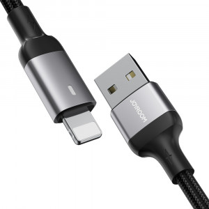 Кабел за зареждане и данни с оплетка JOYROOM A10 USB Type A към Lightning 2.4A 1.2m черен (S-UL012A10) - Img 9