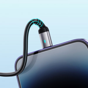 Кабел за зареждане и данни с оплетка JOYROOM A10 USB Type C към Lightning 20W 1.2m черен (S-CL020A10) - Img 10