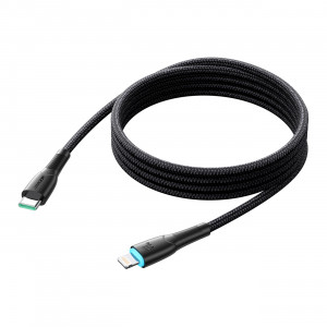 Кабел за зареждане и данни с оплетка JOYROOM Starry SA32-CL3 USB Type C към Lightning 30W 1m черен - Img 2