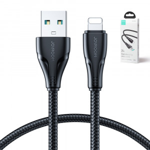 Кабел за зареждане и данни с оплетка JOYROOM Surpass USB Type A към Lightning 2.4A 1.2m черен (S-UL012A11) - Img 7