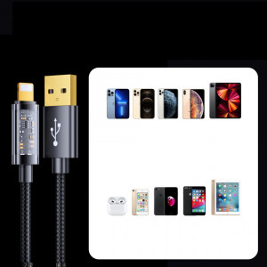 Кабел за зареждане и данни с оплетка JOYROOM USB Type A към Lightning 2.4A 20W 1.2m син (S-UL012A12) - Img 9