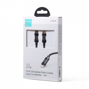 Кабел за зареждане и данни с оплетка JOYROOM USB Type C към Lightning 20W S-CL020A12 1.2m-Black - Img 5