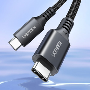 Кабел за зареждане и данни с оплетка UGREEN US555 USB Type C към USB Type C 100W Power Delivery 3 m сив - Img 9