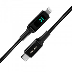 Кабел за зареждане и данни ACEFAST USB Type C към Lightning MFi 30W 3A 1.2m (C6-01) черен - Img 3