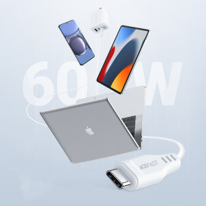 Кабел за зареждане и данни ACEFAST USB Type C към USB Type C 1.2m 60W (20V / 3A) бял (C3-03 бял) - Img 7
