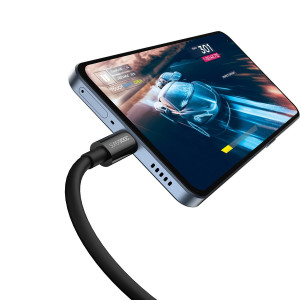 Кабел за зареждане и данни BASEUS Superior SUPERVOOC USB Type A към USB Type C 65W 2m черен - Img 2