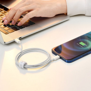 Кабел за зареждане и данни BASEUS Superior USB Type A към Lightning 2.4A 1m бял (CALYS-A02) - Img 11