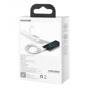 Кабел за зареждане и данни BASEUS Superior USB Type A към USB Type C с бързо зареждане 66 W 6A 1m бял (CATYS-02) - Img 6
