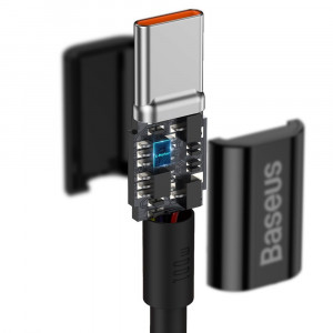 Кабел за зареждане и данни BASEUS Superior USB Type C към USB Type C с бързо зареждане Power Delivery Huawei FCP 100W 5A 20V 1m черен (CATYS-B01) - Img 8