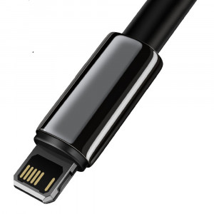 Кабел за зареждане и данни BASEUS Tungsten USB Type A към Lightning cable 2.4A 2m черен (CALWJ-A01) - Img 2