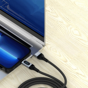 Кабел за зареждане и данни DUDAO USB Type C към Lightning с бързо зареждане Power Delivery 20W (L7MaxL) черен - Img 3
