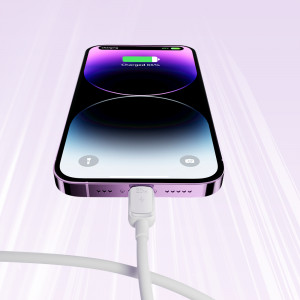 Кабел за зареждане и данни JOYROOM USB Type C към Lightning 20W 1.2m S-CL020A14 бял - Img 11