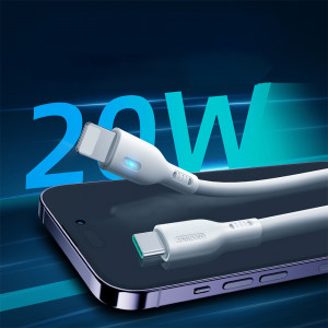Кабел за зареждане и данни JOYROOM USB Type C към Lightning 20W 2m S-CL020A13 бял - Img 2