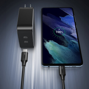 Кабел за зареждане и данни UGREEN US562 USB Type C към USB Type C Power Delivery с бързо зареждане 1.5m черен - Img 8
