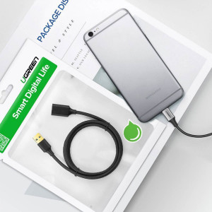 Кабел за зареждане и данни UGREEN USB Type A 3.0 5Gb/s 0.5m черен (US129) - Img 15