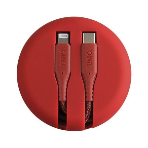 Кабел за зареждане и данни UNIQ MFi Halo USB Type C към Lightning 2.4A 18W 1.2m червен - Img 5