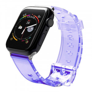 Каишка Light Strap - Apple Watch 44mm SE / 44mm Series 6 / 44mm Series 5 / 44mm Series 4 / 42mm Series 3 / 42mm Series 2 лилав - Img 1