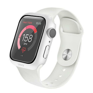 Калъф за корпус със стъклен протектор UNIQ Nautic - Apple Watch 44mm SE / 44mm Series 6 / 44mm Series 5 / 44mm Series 4 бял - Img 1