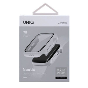 Калъф за корпус със стъклен протектор UNIQ Nautic - Apple Watch 44mm SE / 44mm Series 6 / 44mm Series 5 / 44mm Series 4 бял - Img 8