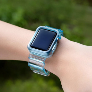 Калъф за корпус с каишка Light Strap - Apple Watch 44mm SE / 44mm Series 6 / 44mm Series 5 / 44mm Series 4 син - Img 3