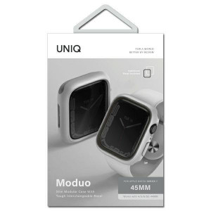 Калъф за корпус с рамка UNIQ Moduo - Apple Watch 45mm Series 8 / 45mm Series 7 / 44mm SE / 44mm Series 6 / 44mm Series 5 / 44mm Series 4 сив - Img 5