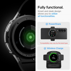 Калъф за корпус SPIGEN Liquid Air - Samsung Galaxy Watch6 Classic 47mm черен мат - Img 15
