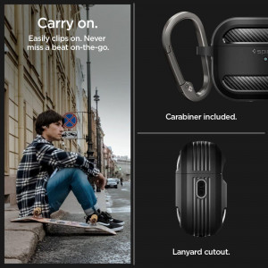 Калъф за слушалки SPIGEN Rugged Armor – AirPods Pro 1 / 2 черен мат - Img 14