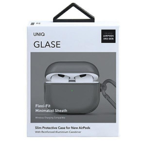 Калъф за слушалки UNIQ Glase - AirPods 3 опушен - Img 4