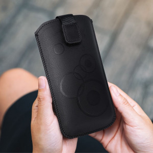 Калъф тип джоб FORCELL Deko - iPhone 12 / 12 Pro / Samsung Galaxy XCover 5 / S21 5G / Note / Note II / Note 3 черен - Img 7