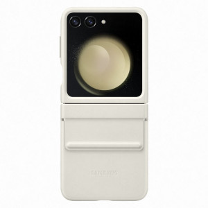 Калъф тип книга от еко кожа Eco - Samsung Galaxy Z Flip5 кремав - Img 2