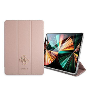 Калъф тип книга от еко кожа GUESS Saffiano GUIC12PUSASPI - iPad Pro 12.9" (5th gen 2021) / Pro 12.9" (6th gen 2022) ч розов - Img 2