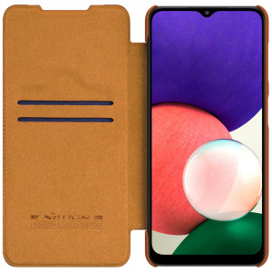 Калъф тип книга от еко кожа NILLKIN Qin - Samsung Galaxy A22 кафяв - Img 4