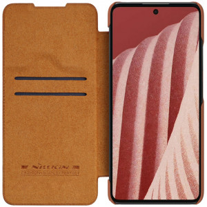 Калъф тип книга от еко кожа NILLKIN Qin - Samsung Galaxy A73 5G кафяв - Img 4
