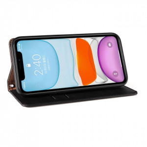 Калъф тип книга с връзка Magnet Strap - iPhone 12 черен - Img 10