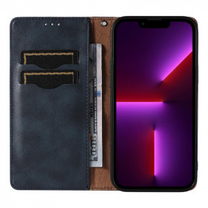 Калъф тип книга с връзка Magnet Strap - iPhone 14 Plus син - Img 8