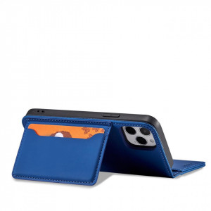 Калъф тип книга с външен джоб Magnet Card - iPhone 12 Pro син - Img 7