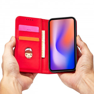 Калъф тип книга с външен джоб Magnet Card - iPhone 12 Pro червен - Img 13