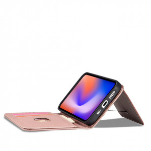 Калъф тип книга с външен джоб Magnet Card - iPhone 12 Pro Max розов - Img 8