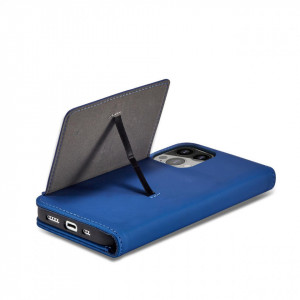 Калъф тип книга с външен джоб Magnet Card - iPhone 13 Pro син - Img 7
