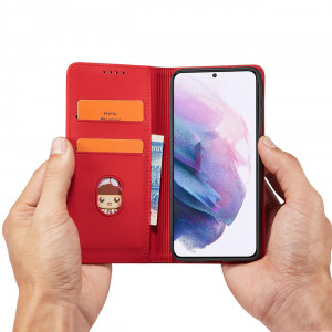 Калъф тип книга с външен джоб Magnet Card - Samsung Galaxy S22+ червен - Img 13