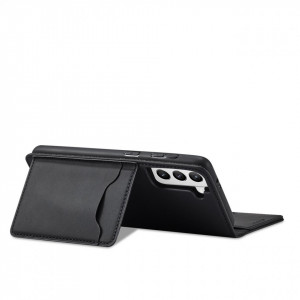 Калъф тип книга с външен джоб Magnet Card - Samsung Galaxy S22+ черен - Img 3